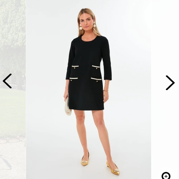 Tuckernuck Francoise Mod Midi Dress Black - Picture 1 of 9